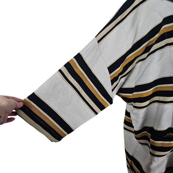 The Odells Striped Open-Front Cardigan Duster Coat Sz L Southwestern Boho Scandi - Picture 4 of 10